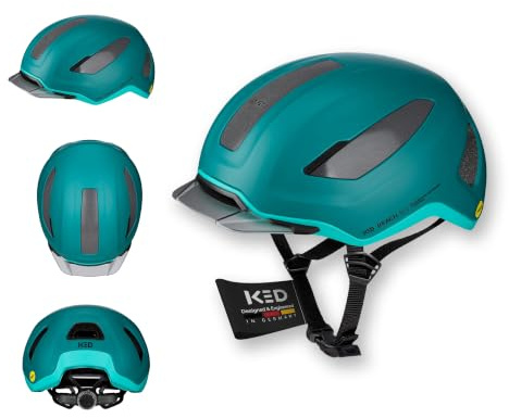 KED Reach DT1 Fahrradhelm – MIPS Schutz, K-Fit 3D Anpassung, Abnehmbares Visier, Rib Cage Belüftung, Individuell Einstellbar, Brillenhalter