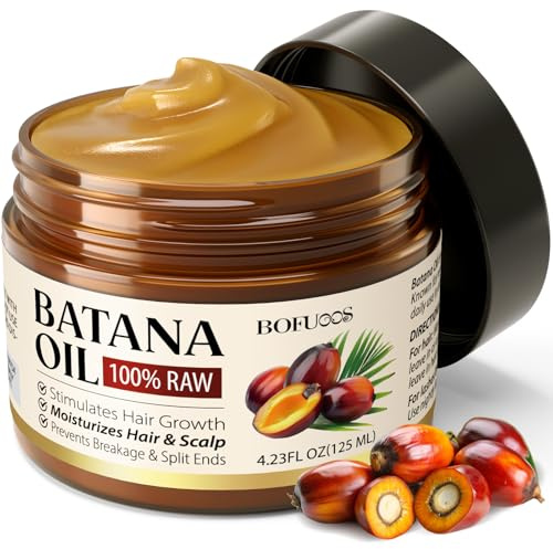 Bofuoos Raw Batana Oil for Hair Growth, 100% Pure from Honduras | Natural Batana Oil Paste, Hair Growth Oil Stimulates Follicles, Enhances Thickness, Moisturizes Dry Scalp, Prevents Loss