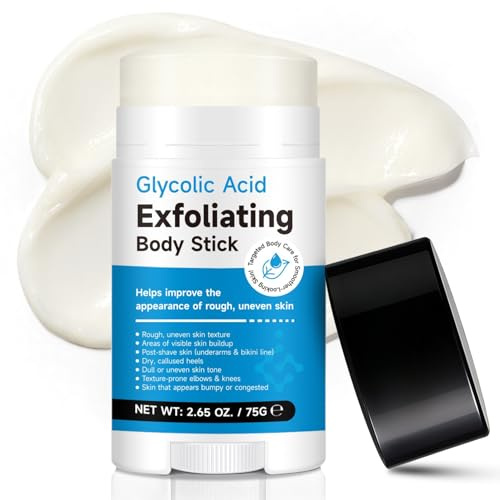 Glycolsäure Exfoliating Body Stick,Glycolic Acid Body Scrub Peel Shot,BHA Körperpeeling Stick für Glatte Haut,Fruchtsäurepeeling Glykolsäure Peeling Körper für Ein Geglättetes & Gepflegtes Haut,75g