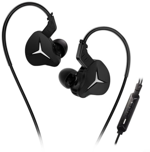 BEAZOOM Wired Gaming Earbuds with LED Light & Noise Isolation, 10mm for Dynamic Driver, Inline Mic & Volume Control Mobile Gaming, Grey(Black)