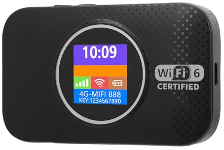 Cocoarm Hotspot Portable 4G LTE ABS Routeur de Hotspot Mobile 300 Mbps WiFi 6 avec Emplacement Micro SIM Batterie 3000 MAh pour Le Camping, Les, Le Travail à Distance et l'utilisation à Domicile