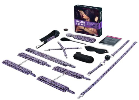 Tease & Please Master & Slave Bondage Game - Spiele für Erwachsene mit 13 Sex Toys und Zubehör - Geschenke für Frauen und Männer - Partner Geschenke für einen aufregenden Spielabend - Lila
