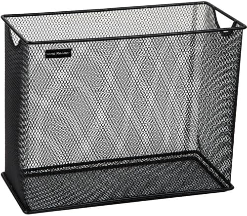 Mind Reader File Storage Box/Basket for Letters, Legal Documents, Filing Documents, Folders, Office Organizer, Black, 30.48 x 14.61 x 24.13 cm; 766.57 Grams
