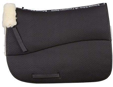 Engel Reitsport AirTec Lammfell Schabracke mit Funktionsgewebe AT-SCHABRA1-VSS-SCH-MED wirbelsäulenfrei Fellrand vorne Schwarz/Med. VSS (Vielseitigkeit/Springen)