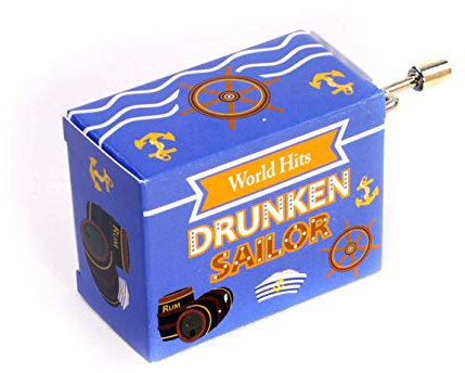 Fridolin Drunken Sailor Welt Hit Mini Drehorgel Spieluhr Kurbelwerk World Hit