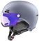 uvex hlmt 500 visor V - Skihelm für Damen und Herren - mit Visier - individuelle Größenanpassung - strato met matt - 59-62 cm
