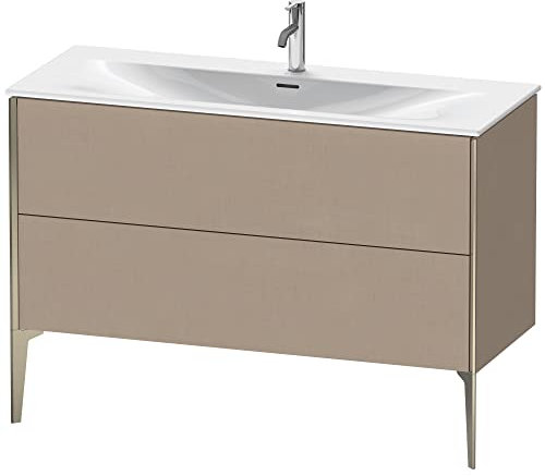 Duravit XViu 4304 Waschtischunterbau stehend, 2 Auszüge, für Waschtisch Viu 234412, 1210x480 mm, Farbe (Front/Korpus): Champagner matt/leinen - XV43040B175