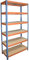 Shelf Creations Expert Schwerlastregal blau-orange 200 x 90 x 60 cm mit 6 Böden, Metallregal verzinkt, Steckregal, Kellerregal, Lagerregal, Werkstattregal, Archivregal, Industrieregal, Haushaltsregal