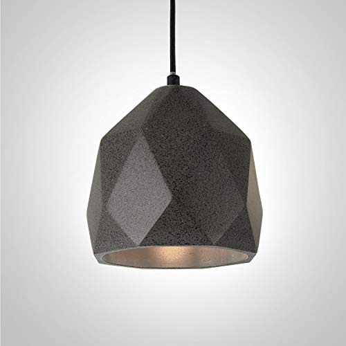 Paco Home Pendelleuchte, E27, Lampe Für Wohnzimmer Esszimmer Küche, Höhenverstellbar, Farbe: Beton-Sandstein-Schwarz, Leuchtmittel: ohne Leuchtmittel