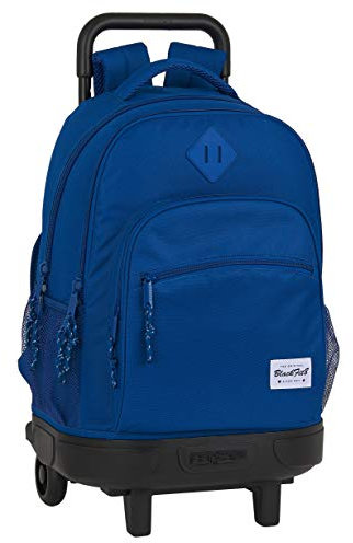 Blackfit8 Mochila Safta Escolar con Carro Incluido y Espalda Acolchada Oxford, 330x220x450mm
