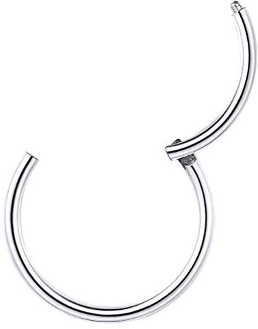 PROSTEEL 20 Gauge Chirurgenstahl Piercing Ring für Nase Septum Conch Helix Ohr Lippenring Nasenring Segmentring Universal Körper Piercing Schmuck Accessoire für Männer Frauen - 8mm