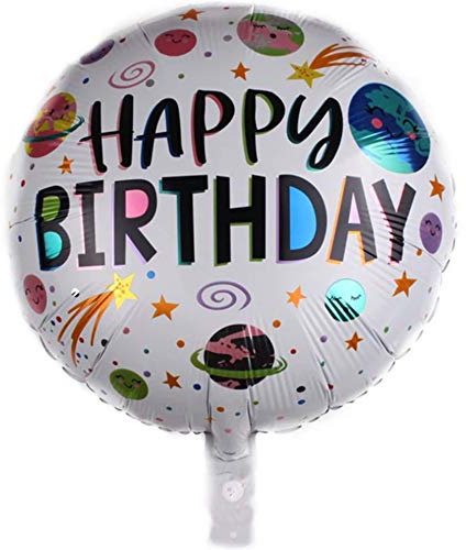DIWULI Happy Birthday Ballon Space - Weltraum Kinder-Party