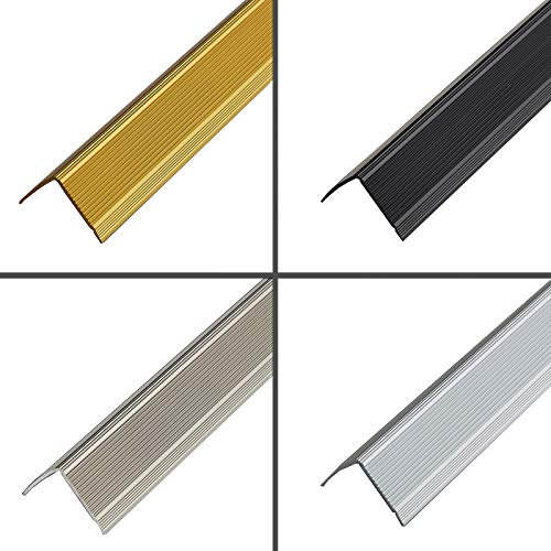 Treppenkantenprofil von PRIOstahl | Treppenkante für Treppen | Aluminium - Winkel 30 x 35mm | Farbe Bronze | Länge 1000mm| Selbstklebend