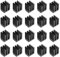 sourcing map Heatsink with Thermal Conductive Adhesive Tape 9 x 9 x 12mm Black 20pcs