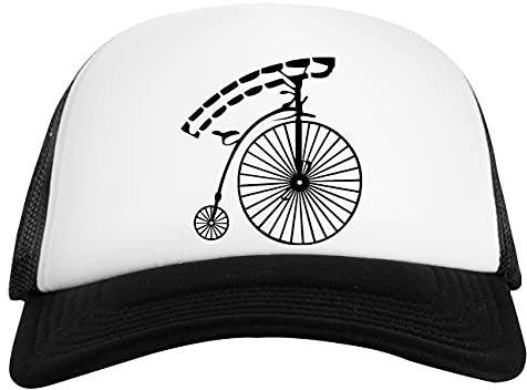 Alt Schule Fahrrad Weiß Schwarz Unisex Baseball Cap White Black Unisex