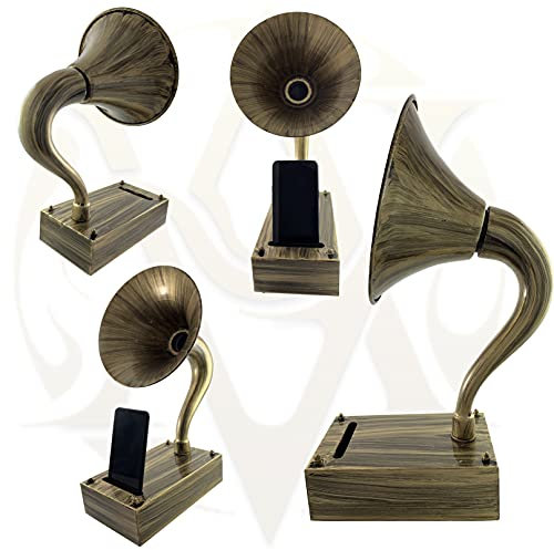 Antike Messing Grammophone Alten Vintage Stil Lautsprecher Tischplatte/Schreibtisch Top Musik Verstärker Für Vatertag