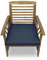 chilly pilley Stuhlkissen Gartenkissen Gartenstühle Stuhlauflage Stuhlpolster Sitzkissen Abnembar Bezug Mit Reißverschluss Auflage Set Garten Kissen (4X 50x50x5, Blau)
