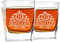 2 pezzi. Bicchiere Whisky Personalizzato o Rum vetro palla bassa dimensioni 250ml