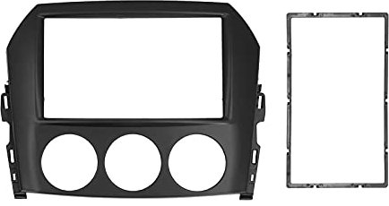 Navigation Frame Dash Bezel, Akozon Double Din Radio Frame 2Din Car Stereo Dash Radio Fascia Frame Dash Panel Trim for MX-5 Miata 2005-2015 Black