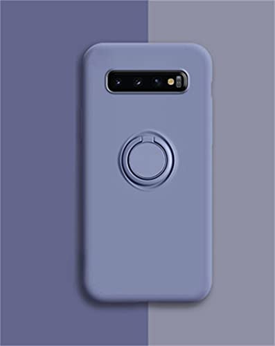 Alihtte Hülle Kompatibel mit Samsung Galaxy S10 Plus, Handyhülle Schutzhülle Haben Stoßfest 360 Grad Magnetring Kratzfester, Ständer Mode Schutz Cover mit Auto Magnet (grau)