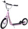 HOMCOM Trottinette patinette Enfant à partir de 5 Ans Grands pneus Guidon réglable poignées Freins et béquille Acier Rose