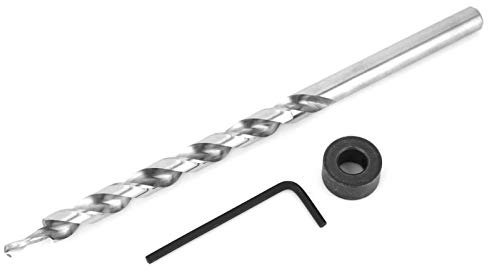 Candeon Twists Step Drill Bit - 9mm Round Shank Twists Step Drill Bit Set Pocket Hole Drill Jig Guide Jig Guide Pocket Hole Drill Bit for Pocket Hole Drill Jig Guide Kit with Wrench