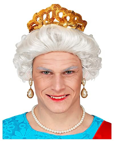 Horror-Shop Großmutter Queen Perücke