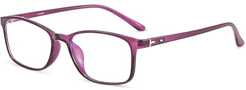 ANRRI Lunettes anti-lumière bleue anti-fatigue oculaire, filtre UV, monture légère (Violet)