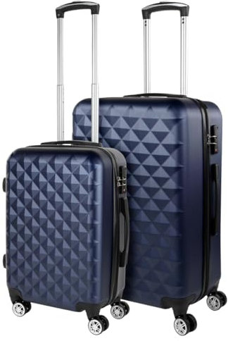 ITACA - Valises. Lot de Valise Rigides 4 roulettes - Valise Grande Taille, Valise soute Avion, Bagages pour Voyages.Ensemble Valise Voyage. Verrouillage à Combinaison, Bleu