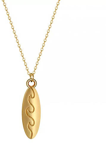 Halskette Surfbrett-Halskette für Frauen, Mädchen, Surfen, zierlich, ich Liebe Surfer-Halsketten, Welle, Sommer, Mode, Brandung, Strand, Schmuck