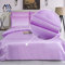 Satin Silk Duvet Cover Sets - 6 PCS - Quilt Cover Bedding Set With Fitted Sheet + 4 Pillow Cases, Lilac - Double