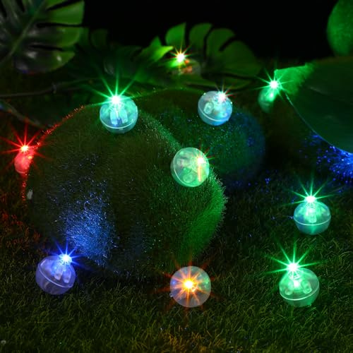 Uonlytech LED Balloon Lights 120 Pcs Multicolour Balloon Lights Round Lanterns Mini for Wedding Christmas Anniversary Birthday Party Decoration