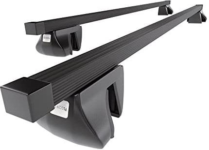 Mossa Barres de Toit en Acier adapté pour Renault Grand Scenic Monospace (2017-2022) - Porte-Bagages de Voiture Noir - Rails intégrés