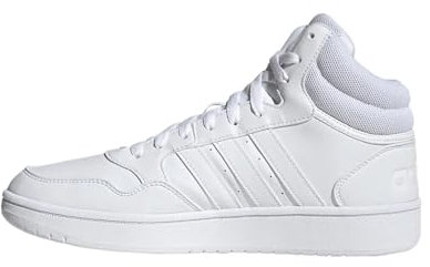adidas Men's Hoops 3.0 Mid Lifestyle Basketball Classic Vintage Shoes, Cloud White/Cloud White/Cloud White, 7 UK