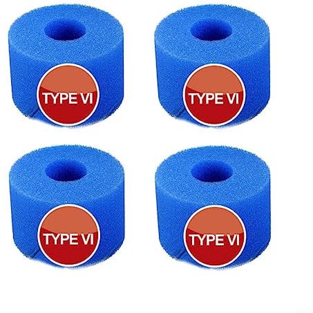 4 Stück Filterschwamm Für Intex-Type I/II/VI/D Schaumstoff-Poolfilter, Wiederverwendbare Schwimmbad Filter Schwamm, Hochelastisch Schaum Pool Filter Für Poolreinigung