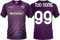 Generico Maglia Fiorentina Personalizzata Home 2024 2025 Replica Ufficiale Bambino Adulto Viola 100% Poliestere Tuo Nome e Numero