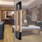 tirador de puerta Barra de Empuje de Estilo Moderno de Metal y Madera, Empuje de Manija de Puerta de Entrada Resistente, Barra de Agarre de Puerta de Madera Doble Cara Tienda Hotel, Oficina Villa (Si