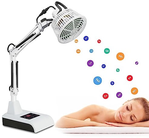 Rotlichtlampe TDP Lampe Infrarotlampe Infrarot Rücken Wärmelampe Therapielampe Rückenmassage Moxa Lampe zur Linderung Rücken Nacken Schulter Knie Muskelverspannungen LY-606A