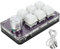 One Handed Gaming Keyboard,Mini 3 Key Keypad Mechanical White Gaming Keyboard Programmable One Handed With Illuminated Knob for Office Games Music Industrial Control