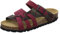 AFS-Schuhe 2122, Damen Pantoletten aus echtem Leder, hochwertige Hausschuhe für Frauen mit Eva-Sohle, Made in Germany (40 EU, Beere-Scott Leder)