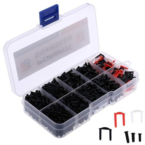 CHENNAN 1 Schachtel Badmintonschläger Schläger Ösen Badminton-Saitenschutz Badminton-Ösen Badmintonschläger-Eyeliner Ösen für Schläger Universal für die Reparatur von Badmintonschlägern (Schwarz)