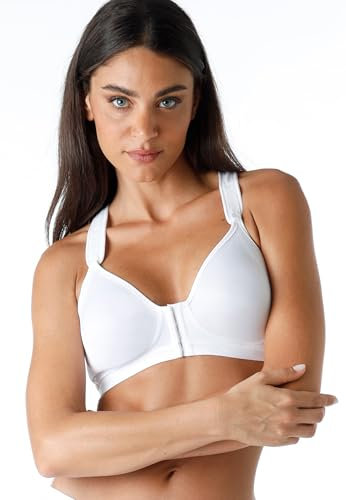 LOVABLE Reggiseno Sportivo Alto Impatto, Allacciatura Frontale, Microfibra Tecnica e Cotone Interno, T-Back, Sostegno, Active Comfort Donna