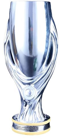 haobook Trofei della Supercoppa Europea Trofeo di Calcio Replica Trofeo da Competizione Adatto per Partite di Calcio Regalo Souvenir Decorazioni per la casa da Collezione,44cm