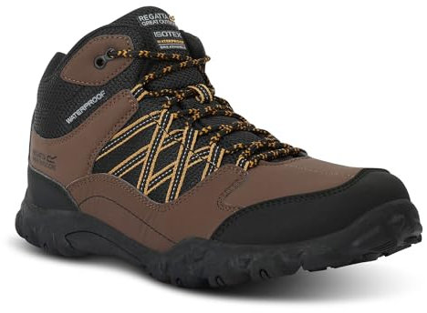 Regatta Edgepoint - Botas de senderismo impermeables para hombre, color lima, Castaño Inca Oro, 45 EU