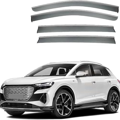 REAGAR Auto Seitenfenster Windabweiser Für Audi Q5 E-Tron MK1 2022, Vorne Hinten Autofenster Visier Tür Rauchabweiser Regenschutz Luftabweiser