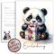 10x Panda Glitzer Einladungskarten Einladung Kinder Kindergeburtstag Mädchen Jungen Geburtstag Taufe Einschulung Pandabär Panda Bär Glitzer Geschenk 10x15 cm Party 1 2 3 4 5 6 7 8 9 10