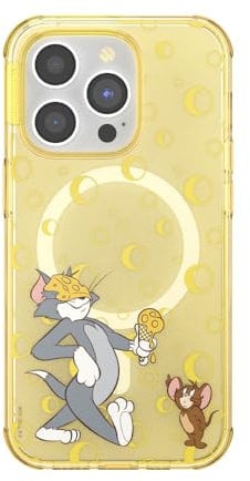 PopSockets iPhone 14 Pro Max Case with MagSafe, Phone Case for iPhone 14 Pro Max, Grip Sold Separately, Wireless Charging Compatible - Cheese Please