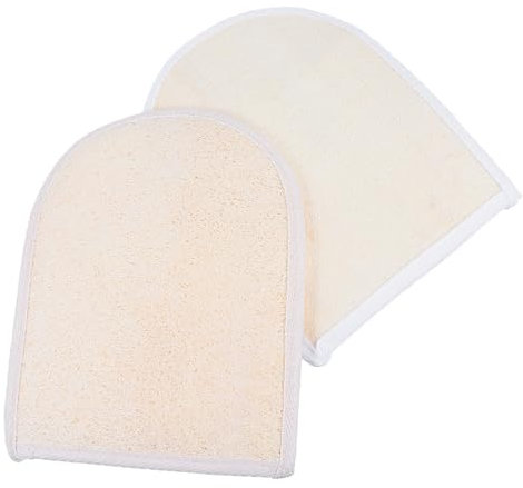 BELLIFFY 2pcs Massage Bath Gloves Loofah Mitt Exfoliating Gloves Bath Sponge Shower Scrubber for Body Skin Care
