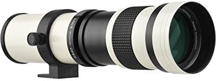 Pretfy Kamera-MF-Super-Tele-Zoom-Objektiv F/8.3-16 420-800 mm T-Mount mit universellem 1/4-Gewindeersatz für Canon Nikon Sony Fujifilm Olympus-Kameras