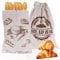 Konesky Lot de 2 grands sacs à pain en lin réutilisables, sacs à pain écologiques en toile de jute avec cordon de serrage pour garder le pain frais, grands sacs de rangement pour pain, baguette